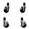 Service Caster 3.5'' Solid Poly Wheel Swivel 1-3/4'' Expanding Stem Caster Set 2 Brakes, 4PK SCC-EX20S3514-SPUS-2-TLB-2-134 - alternate 1